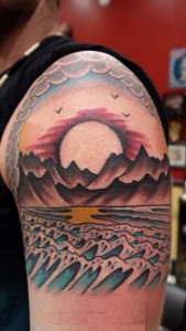 Mountain Sunset Tattoos