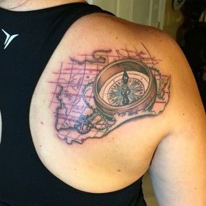 Nautical Map Tattoos