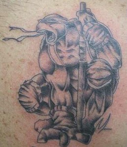 Ninja Turtle Tattoo Black and White