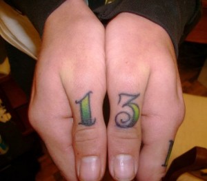 Number Tattoos on Finger