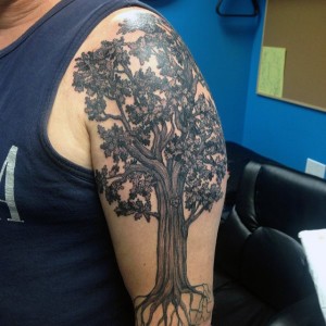 Oak Tree Tattoo Shoulder