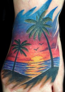 Ocean Sunset Tattoo