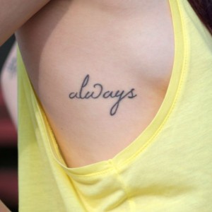 One Word Tattoos for Girls
