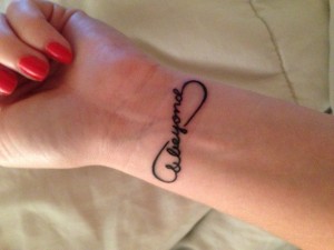 One Word Tattoos for Girls Wrist