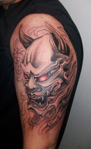 Oni Mask Tattoo