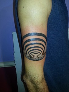 Optical Illusion Arm Tattoos