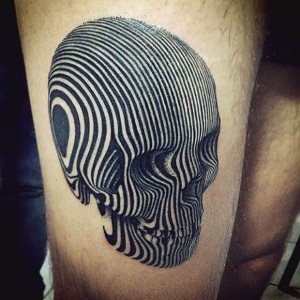 Optical Illusion Skull Tattoos