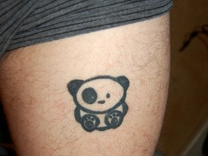 Panda Tattoo on Thigh