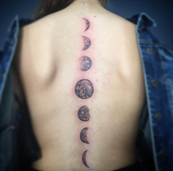 Moon Phases Tattoos Designs, Ideas and Meaning | Tattoos For You