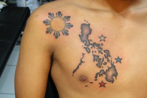Philippine Map Tattoo
