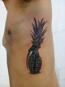 Pineapple Grenade Tattoo