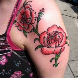 Pink Carnation Tattoo