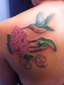 Pink Hydrangea Tattoo