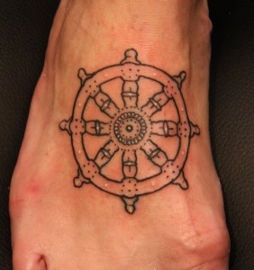 Pirate Ship Wheel Tattoo