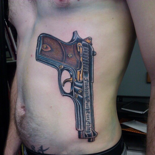 Pistol Tattoos Designs, Ideas and Meaning | Tattoos For You