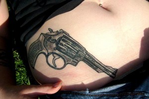 Pistol Tattoos for Women