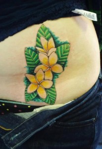 Plumeria Tattoo on Hip