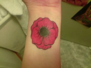 Poppy Tattoo on Wrist