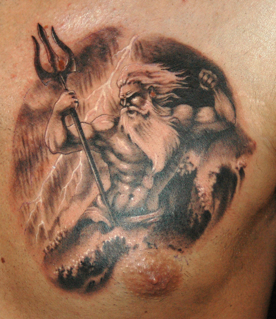 traditional poseidon tattoo