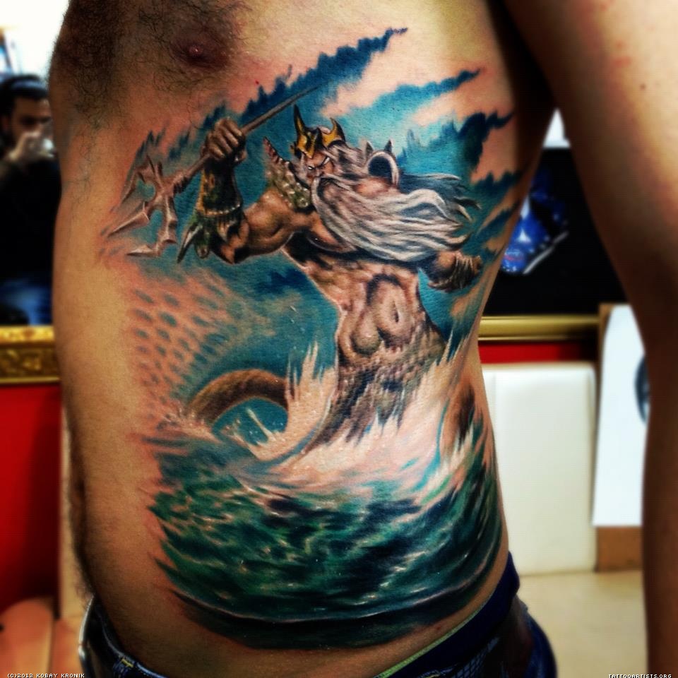 traditional poseidon tattoo