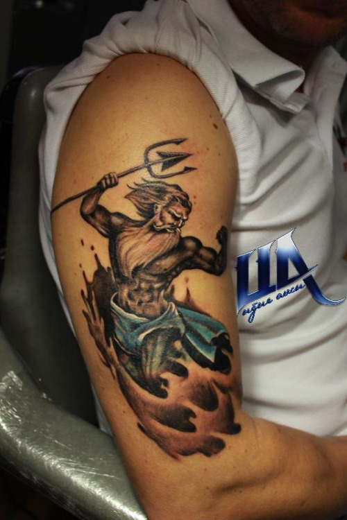 traditional poseidon tattoo