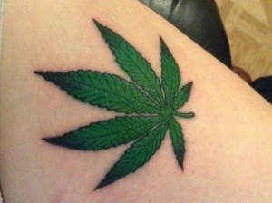 Pot Leaf Tattoo