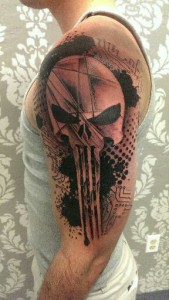 Punisher Sleeve Tattoo