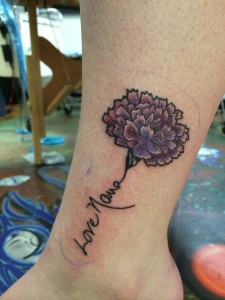 Purple Carnation Tattoo