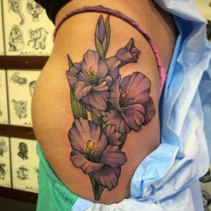 Purple Gladiolus Tattoo