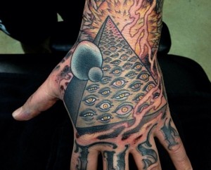Pyramid Tattoo on Hand