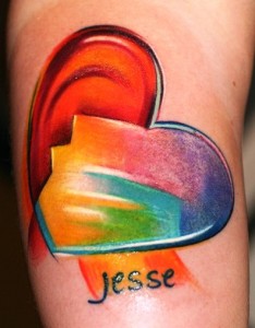 Rainbow Heart Tattoos