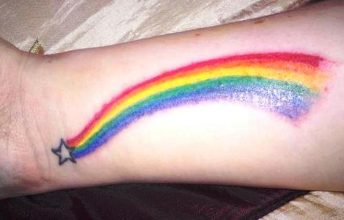 Rainbow Flower Tattoo