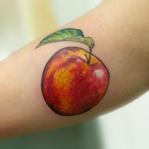 Realistic Apple Tattoo