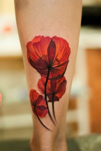 Red Tulip Tattoo