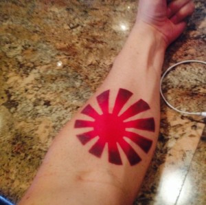 Rising Sun Tattoo Forearm