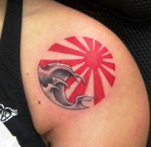 Rising Sun Tattoo Shoulder