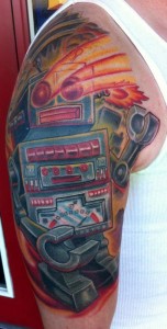 Robot Arm Tattoo Half Sleeve