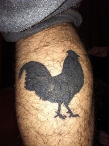 Rooster Tattoo Black