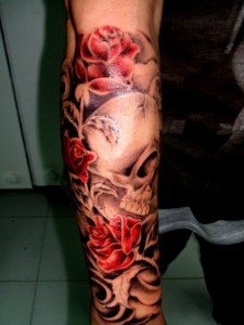 Rose and Skull Tattoo