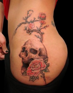 Roses and Skull Tattoos