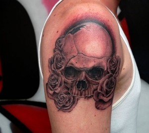 Roses and Skulls Tattoos