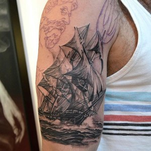 Sailboat Sleeve Tattoo