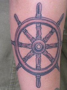 Ship Wheel Tattoo