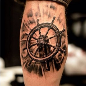 Ships Wheel Tattoo