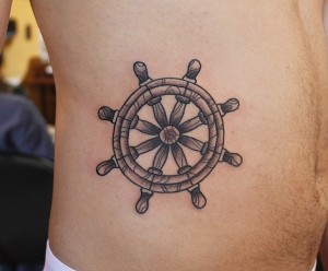 Ships Wheel Tattoos