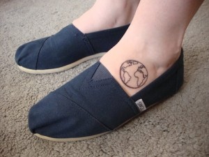 Simple Earth Tattoo