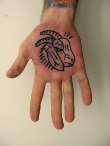 Simple Goat Tattoo