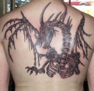 Skeleton Back Tattoo