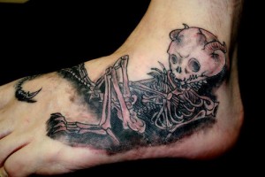 Skeleton Foot Tattoo