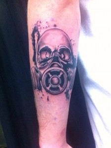 Skull Gas Mask Tattoo